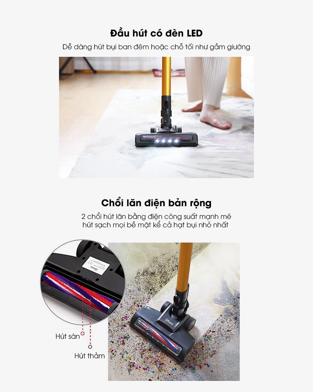 Máy Hút Bụi Cầm Tay Không Dây Dibea