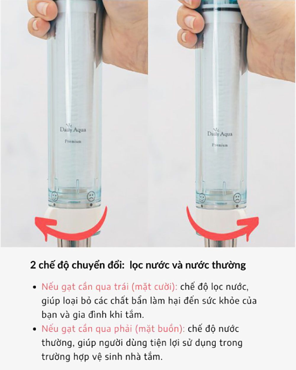 Vòi Sen Lọc Nước Trắng
