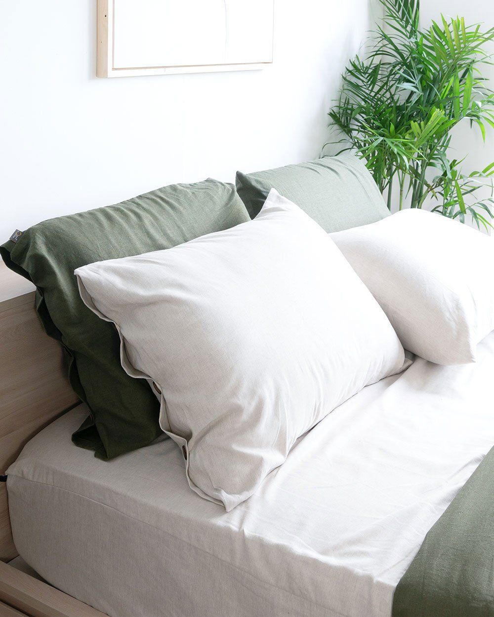 Ga Bọc Giường Linen Fika Be Nhạt