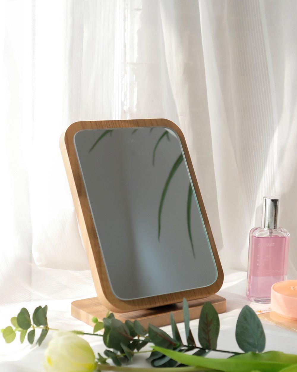 Gương Trang Điểm Để Bàn Gỗ
