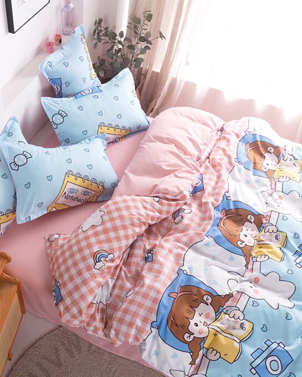 Bộ Chăn Ga Gối Cotton Sweet Love 48