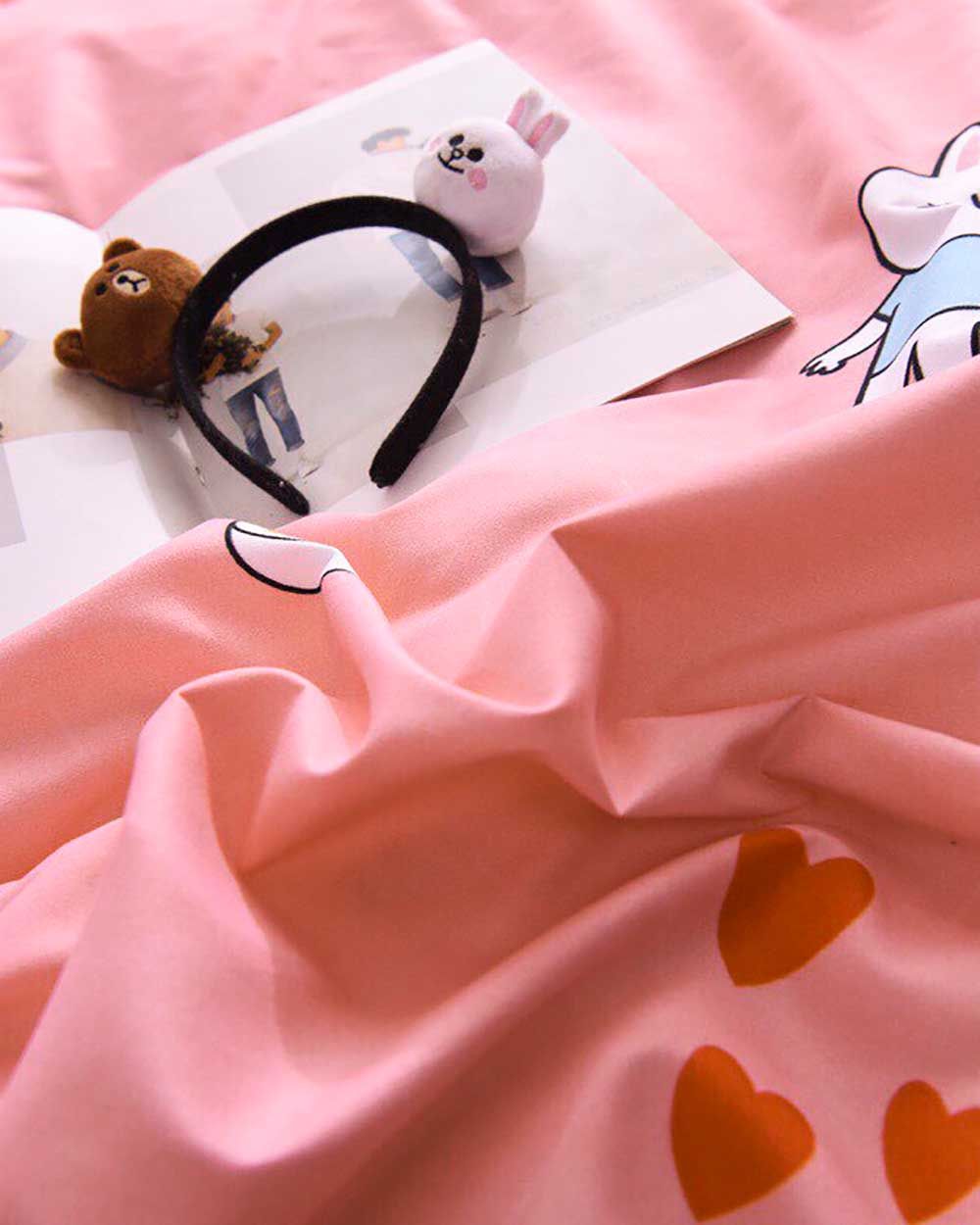 Bộ Chăn Ga Gối Cotton Sweet Love 56