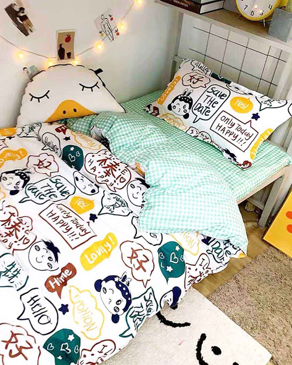 Bộ Chăn Ga Gối Cotton Sweet Love 57