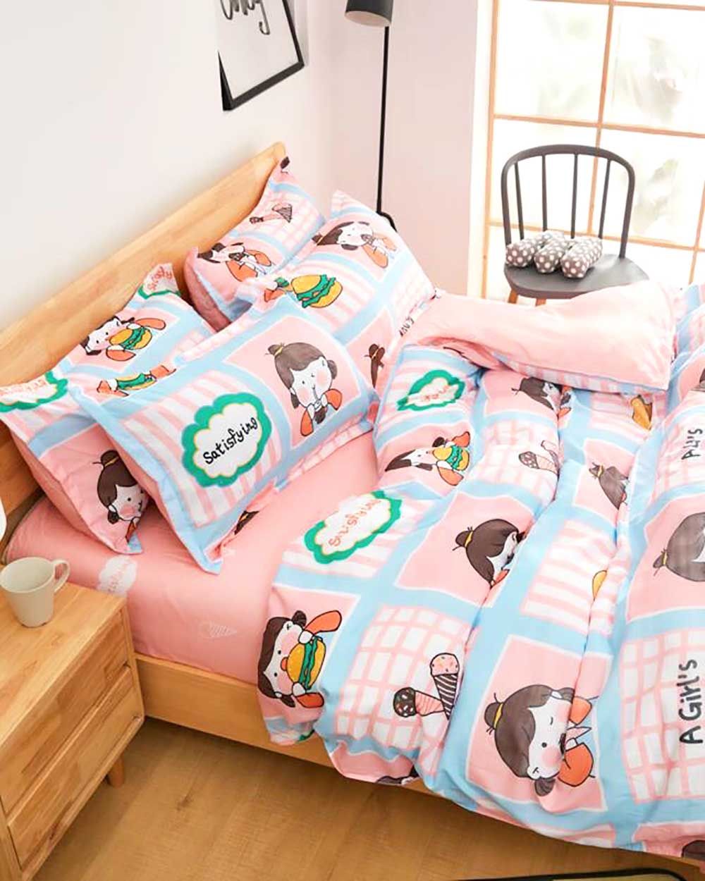 Bộ Chăn Ga Gối Cotton Sweet Love 80