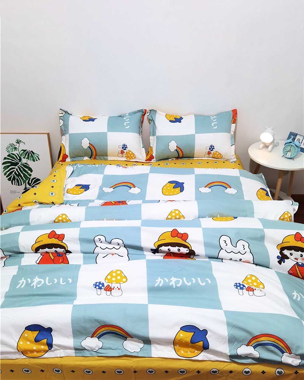 Bộ Chăn Ga Gối Cotton Sweet Love 81