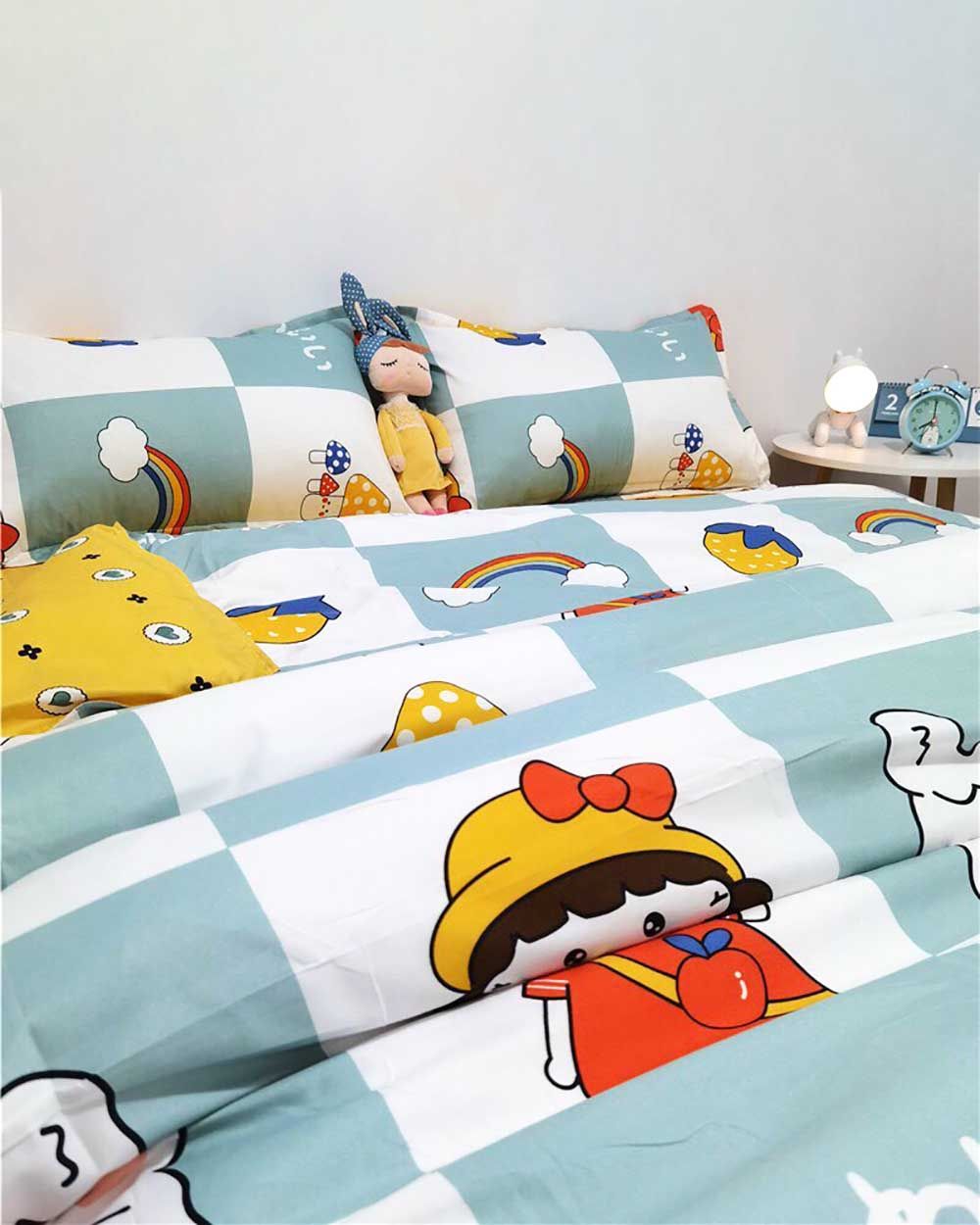Bộ Chăn Ga Gối Cotton Sweet Love 81