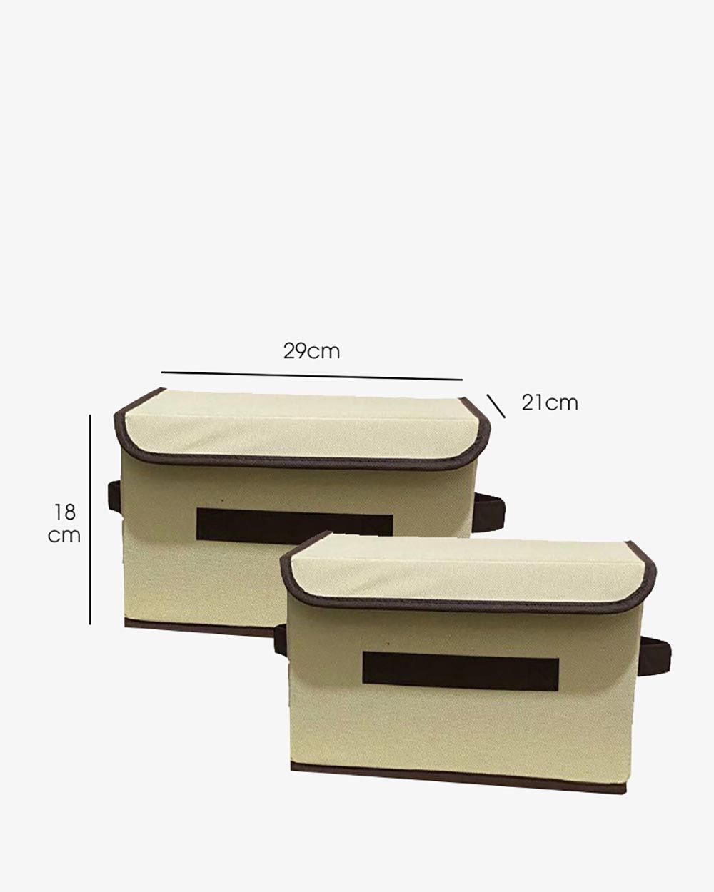 Bộ 2 Hộp Vải Đựng Đồ Nhỏ Be