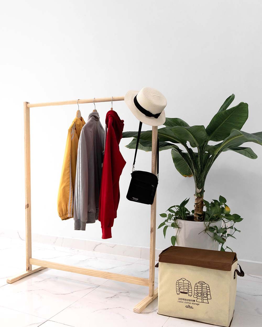 Giá Treo Thanh Đơn Nâu Gỗ
