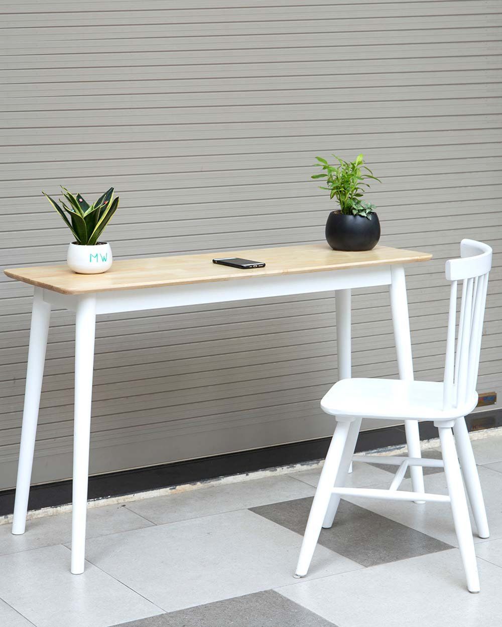 Bàn Làm Việc Slim Vạt Trắng