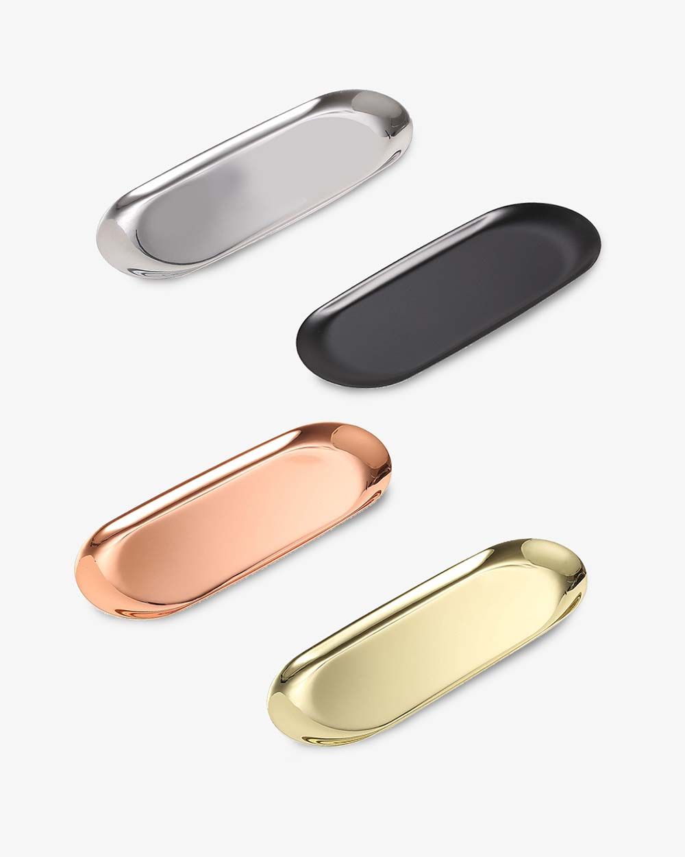 Khay Inox Đựng Trang Sức Hồng