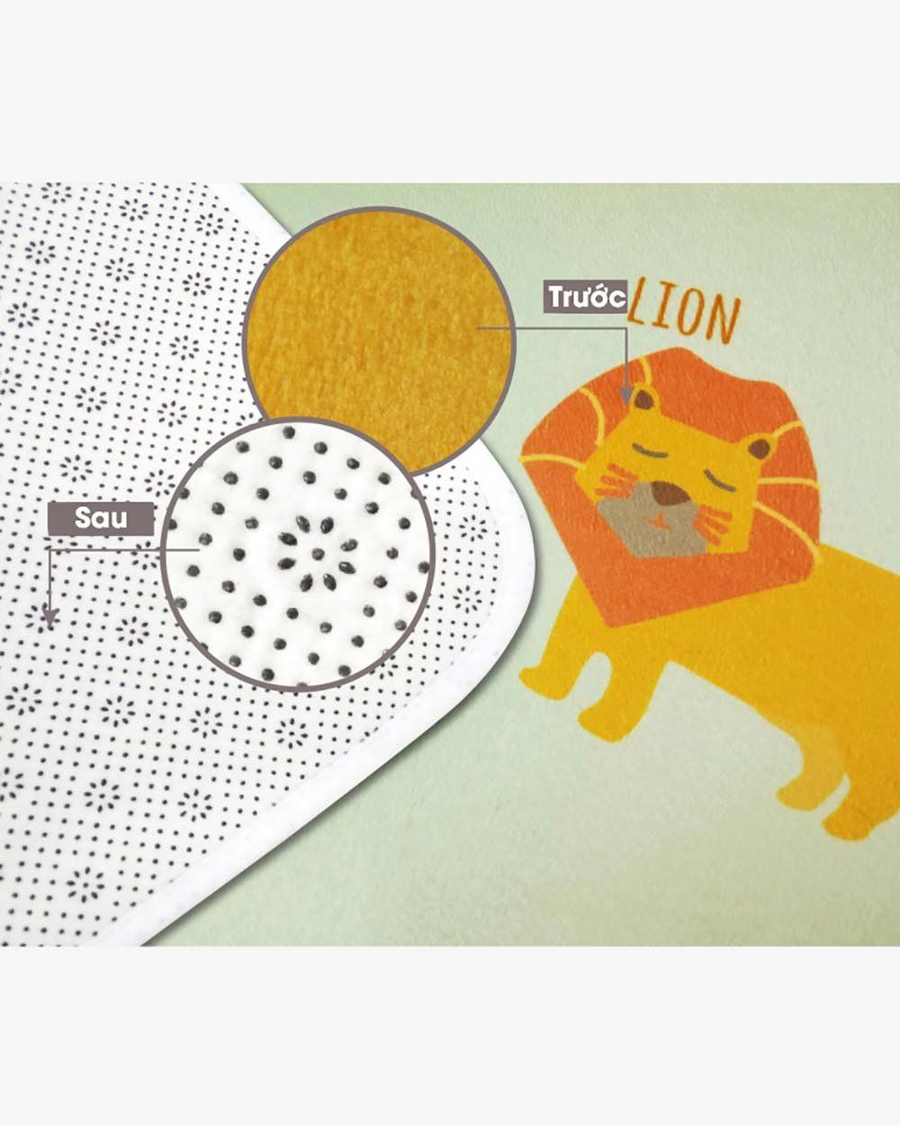 Thảm Lớn DTP Họa Tiết Bảng Chữ Cái Nền Xanh