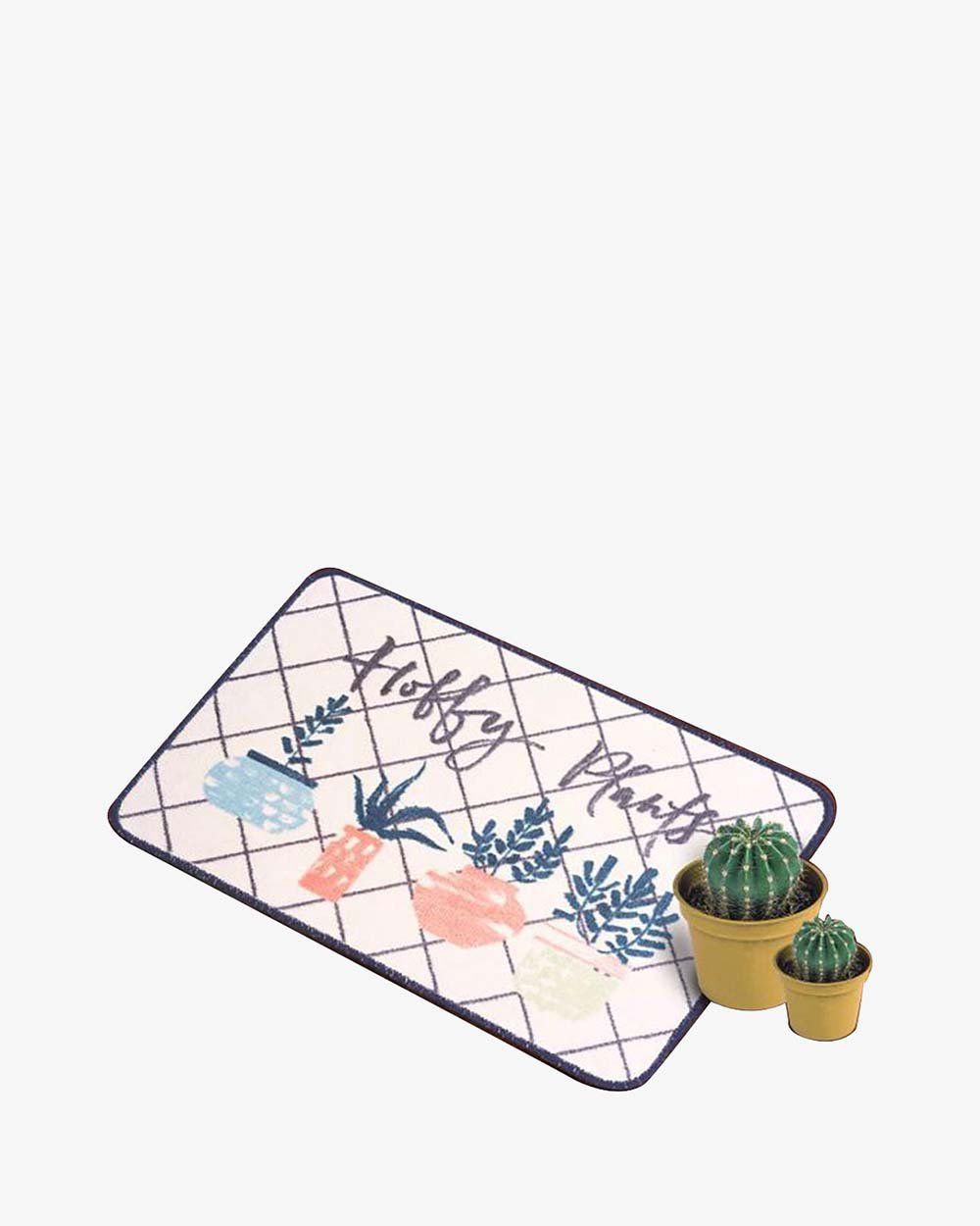 Thảm Poly Dệt 40x60 Họa Tiết Happy Plants