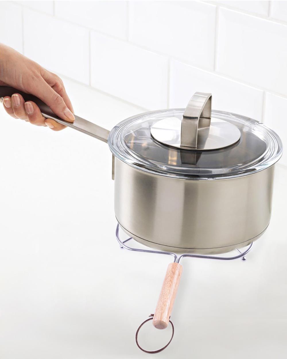 Miếng Lót Nồi Inox Cao Cấp Có Tay Cầm