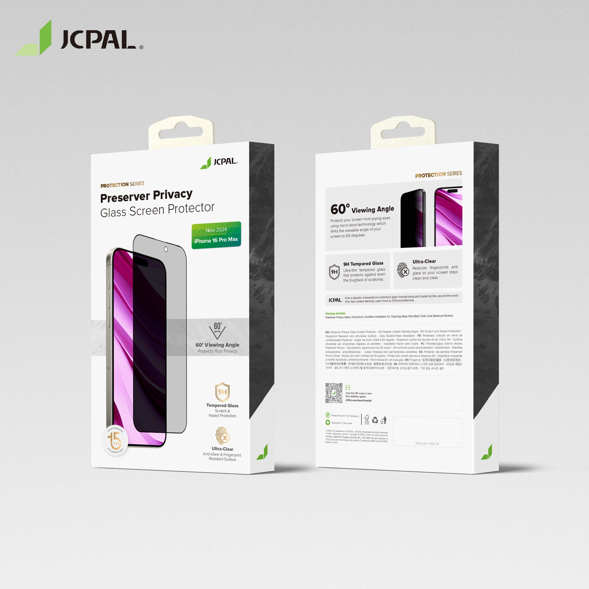 Cường Lực JCPAL Chống Nhìn Trộm iPhone 16