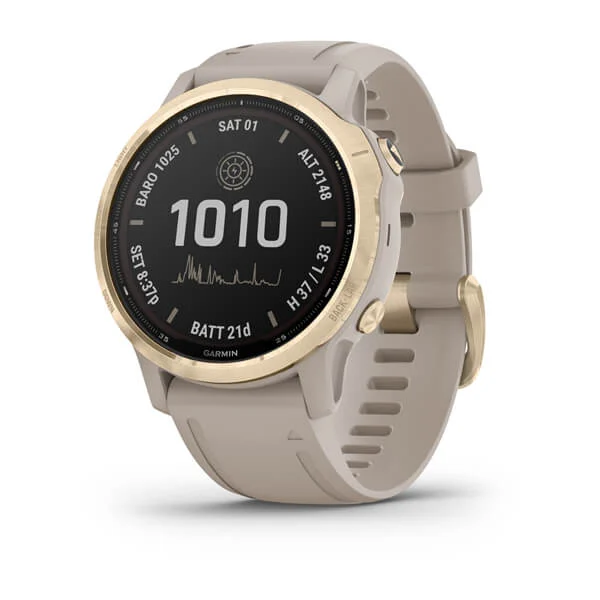 Garmin Fenix 6S Solar Amethyst Steel/ Light Gold chính hãng FPT
