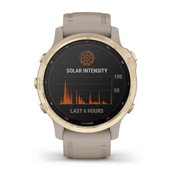 Garmin Fenix 6S Solar Amethyst Steel/ Light Gold chính hãng FPT
