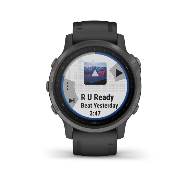 Garmin Fenix 6S - Sapphire, Carbon Gray DLC with Black Band