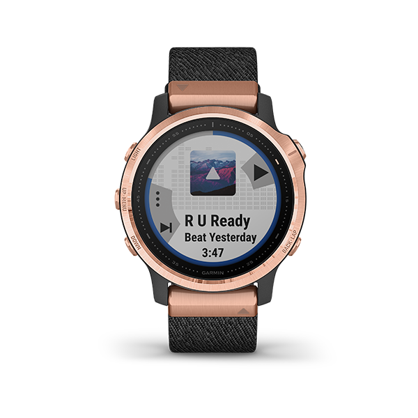 Garmin Fenix 6S - Sapphire, Carbon Gray DLC with Black Band