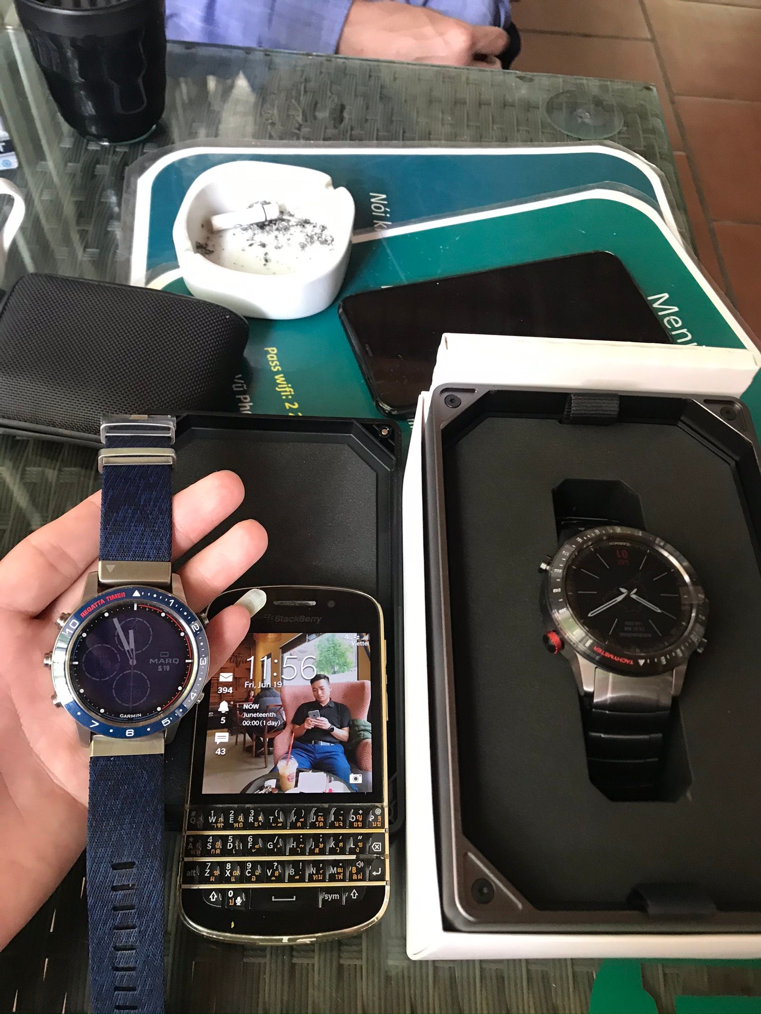 Dây đeo dệt vải sợi Nylon xanh Navy 22mm chính hãng