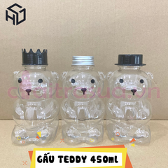 TD450 - Chai Nhựa PET Đựng Trà Sữa Hình TEDDY 450ml