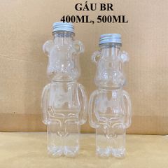 Bearbrick - Chai Nhựa PET Đựng Trà Sữa Hình BearBrick 250ml, 400ml, 550ml