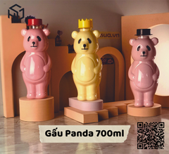 PANDA700 - Chai Nhựa PET Đựng Trà Sữa Hình Panda 700ml