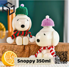 SNOPPY350 - Chai Nhựa PET Đựng Trà Sữa Hình Snoppy 350ml