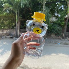 TD450 - Chai Nhựa PET Đựng Trà Sữa Hình TEDDY 450ml