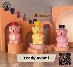 TD450 - Chai Nhựa PET Đựng Trà Sữa Hình TEDDY 450ml