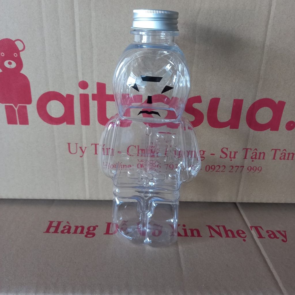 SQG700 - Chai Nhựa PET Đựng Trà Sữa Hình Squid Game 700ml