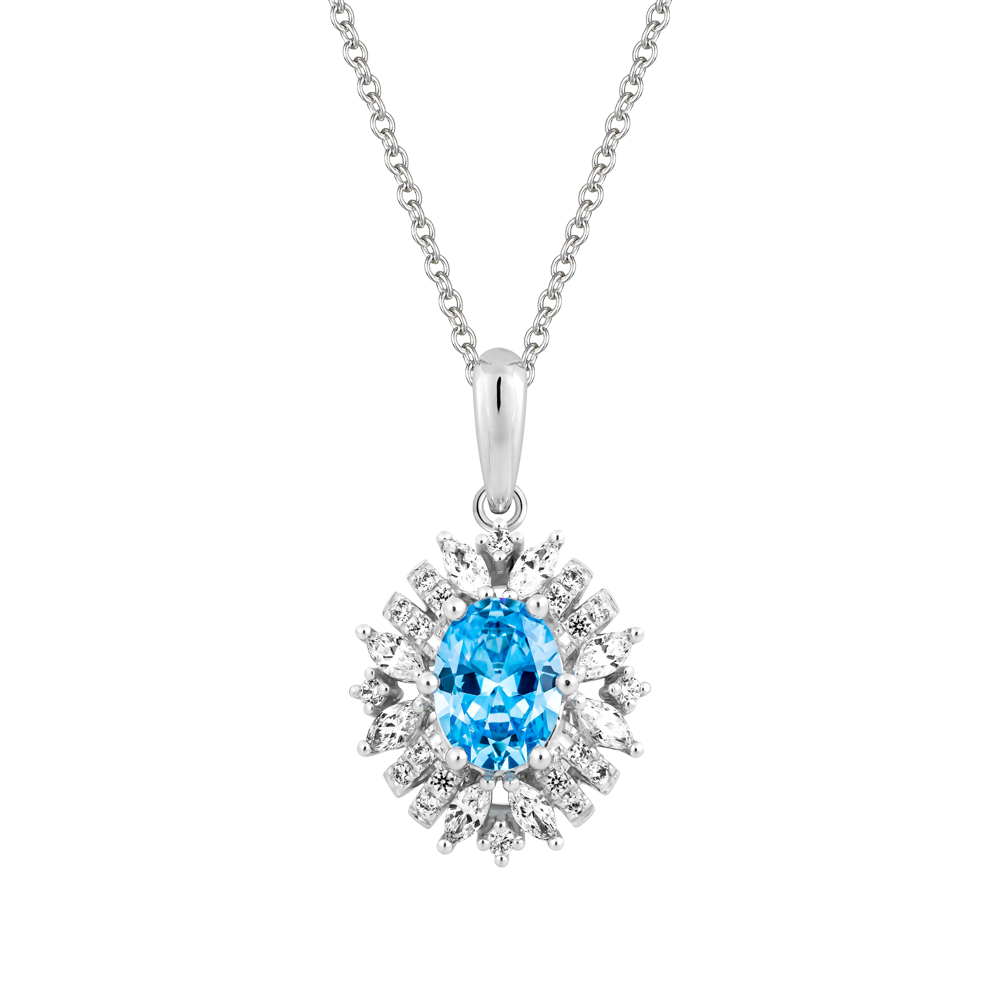 Mặt đính đá màu Topaz vàng 14K Rabbin S.Top