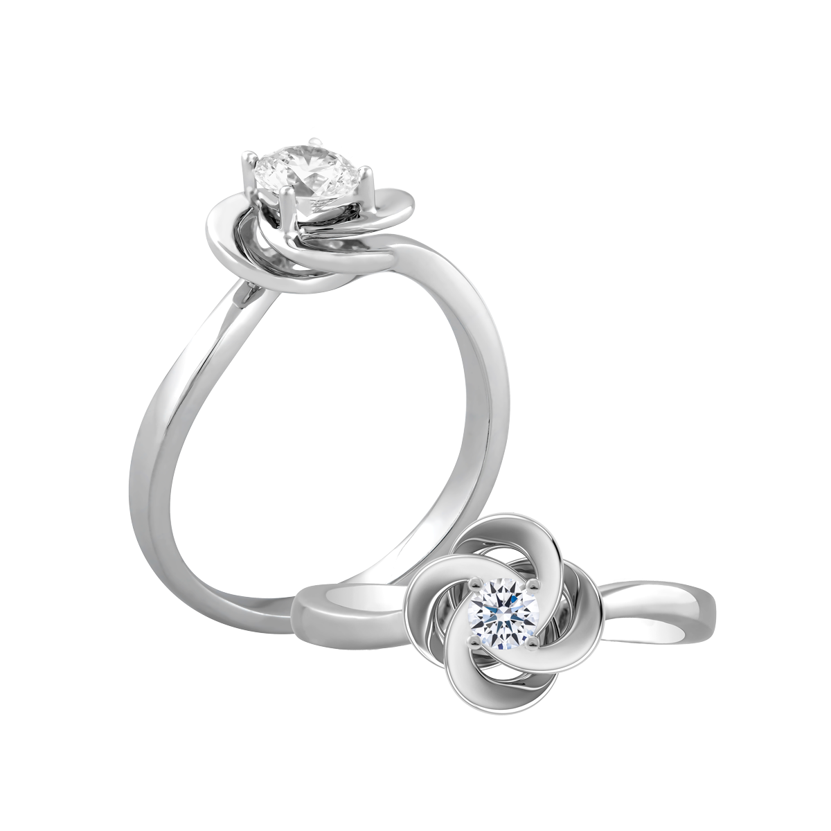 Nhẫn nữ đính đá CZ vàng 14K Fate twine 5C