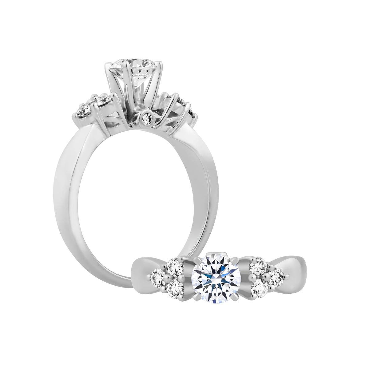 Nhẫn nữ kim cương tấm vàng 14K Cobber N 5C