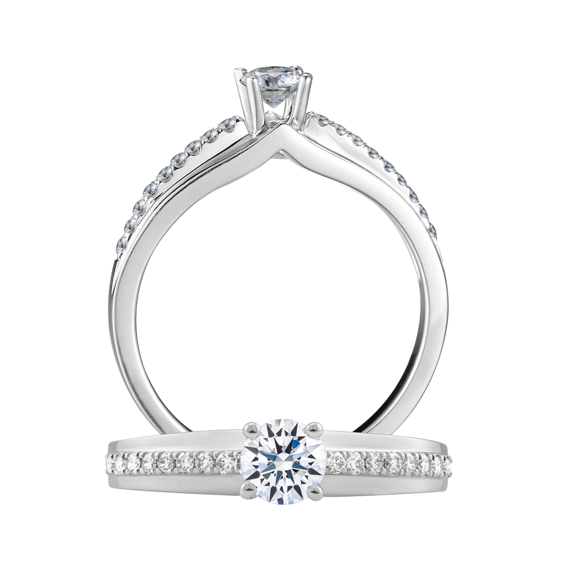 Nhẫn nữ kim cương tấm vàng 18K Epoch 5C