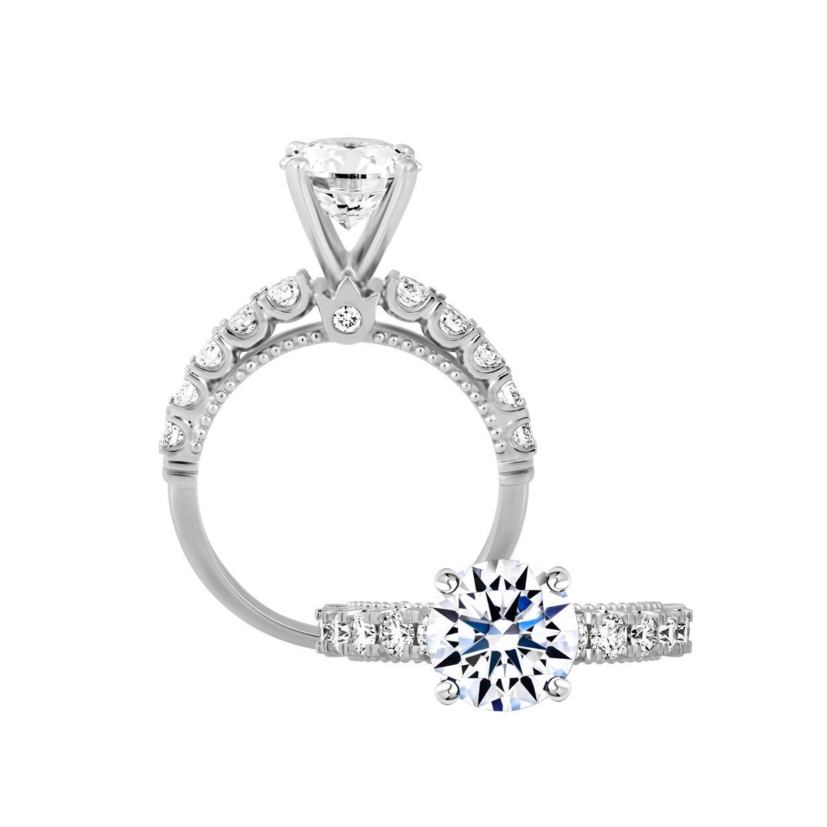 Nhẫn nữ đính đá CZ vàng 14K Expertive 1CT