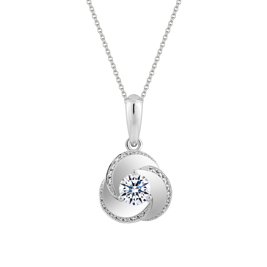 Mặt kim cương tấm vàng 14K Hatful 5C