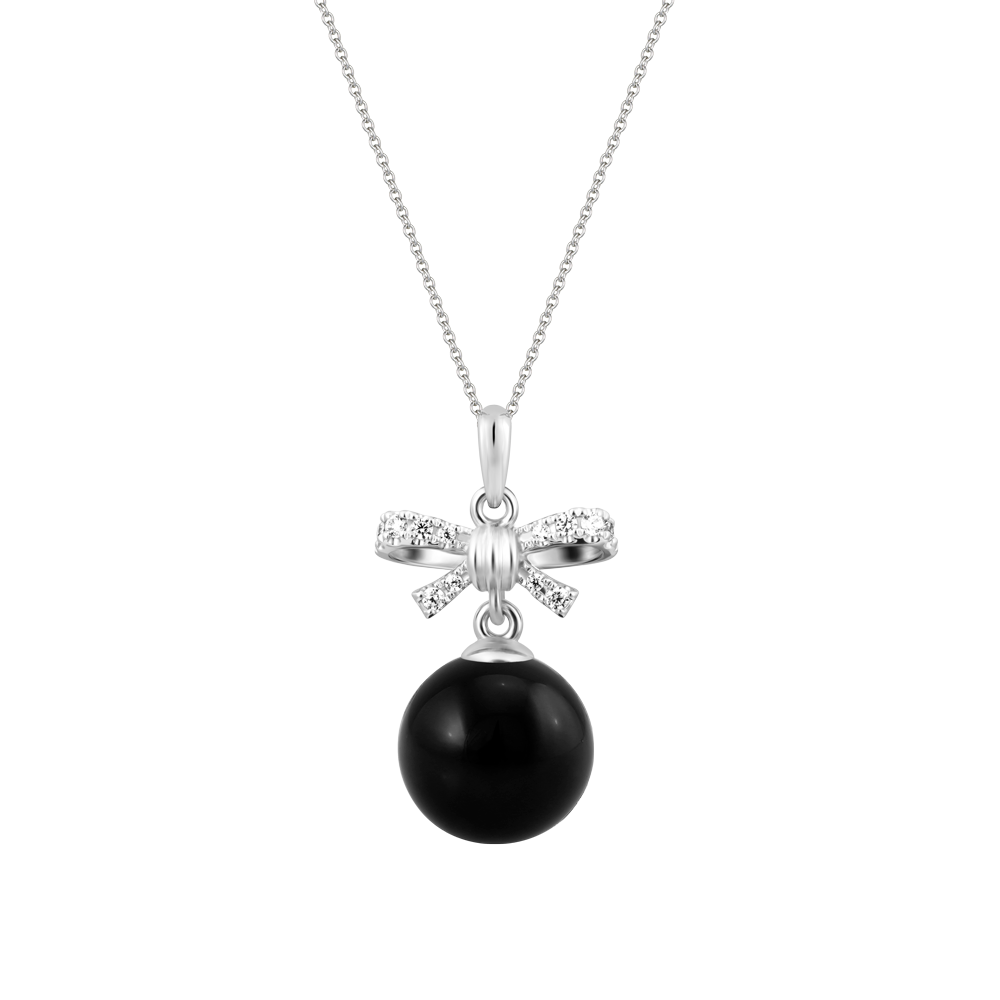 Mặt đính đá Onyx vàng 10K Platonic N Ony