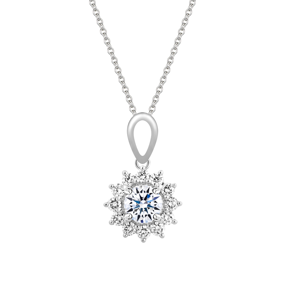 Mặt kim cương tấm vàng 14K Arvid 3C