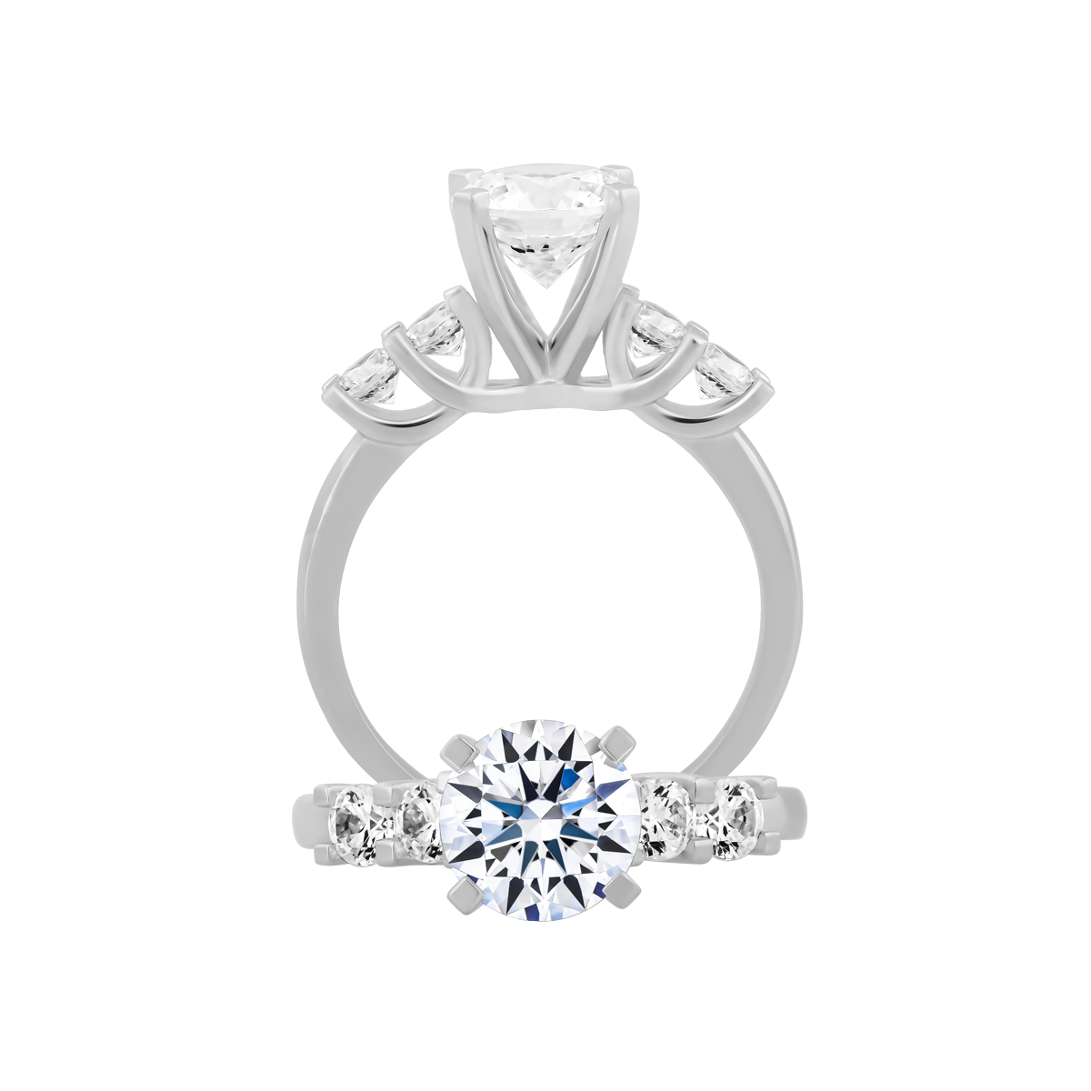 Nhẫn nữ đính đá CZ vàng 14K Alodia N 1.5CT