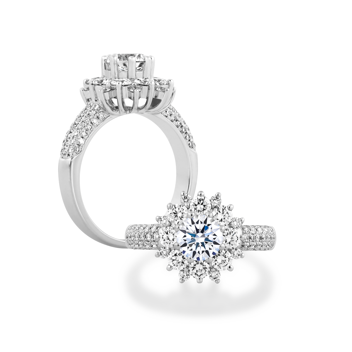 Nhẫn nữ đính đá CZ vàng 14K Caste N 3C