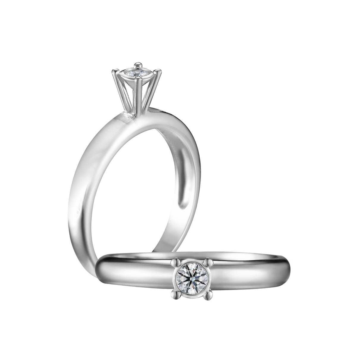 Nhẫn nữ kim cương vàng 14K Abby 5p