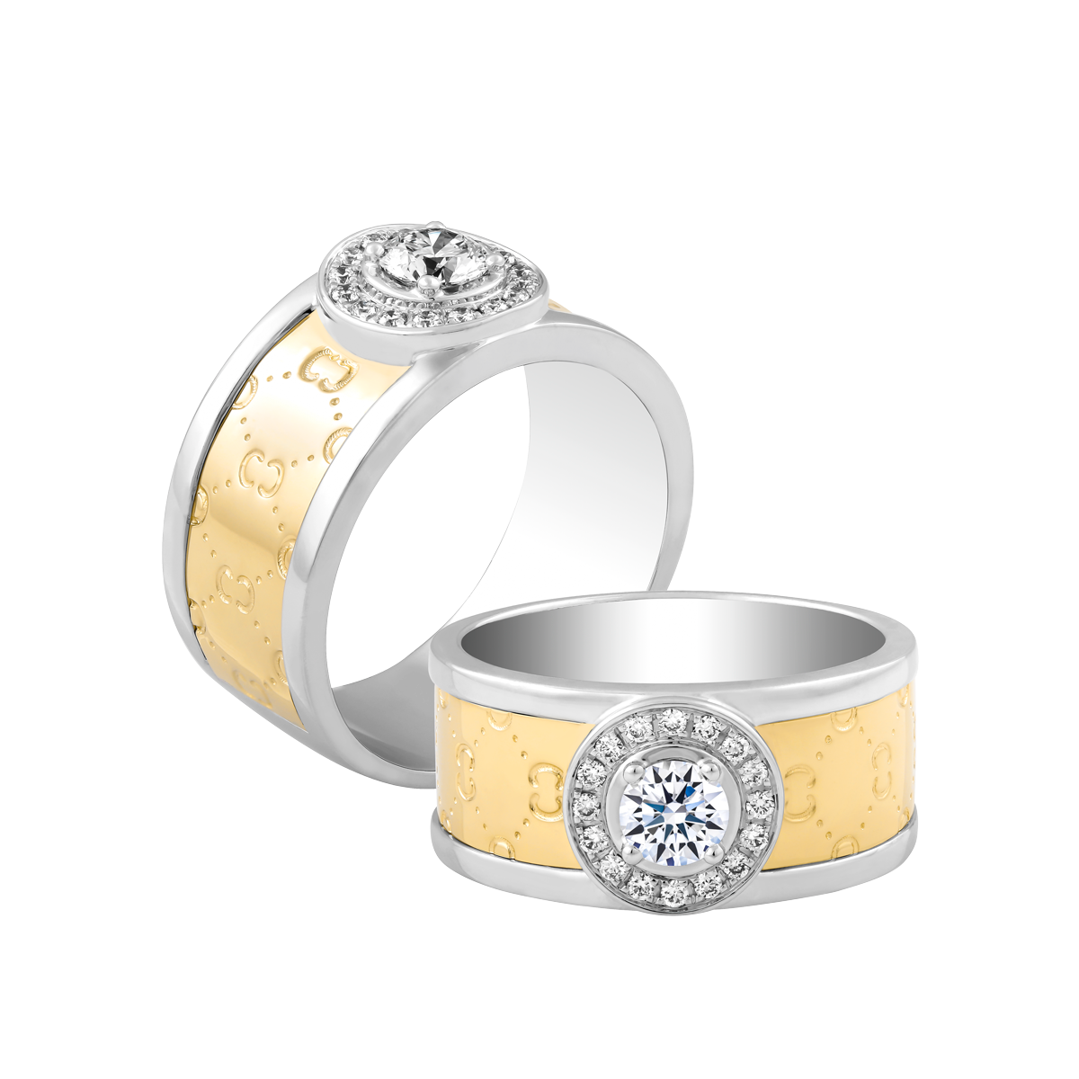 Nhẫn nam kim cương tấm vàng 14K Barier N 2C WY
