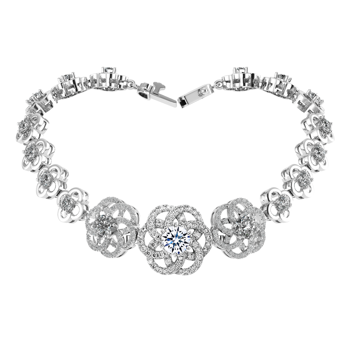 Lắc đính đá CZ vàng 14K Sincere 5C