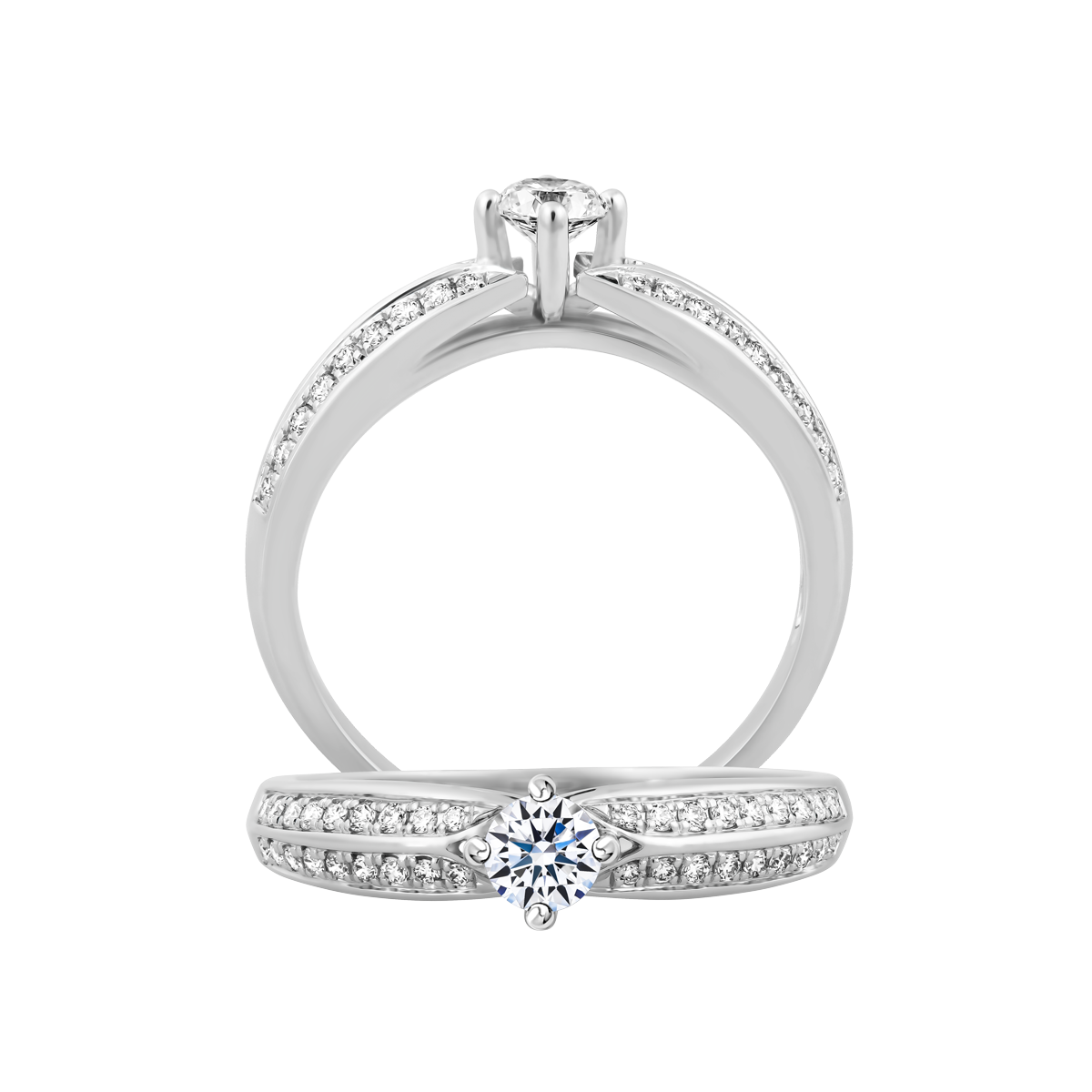 Nhẫn nữ đính đá CZ vàng 14K Ranit N 2C