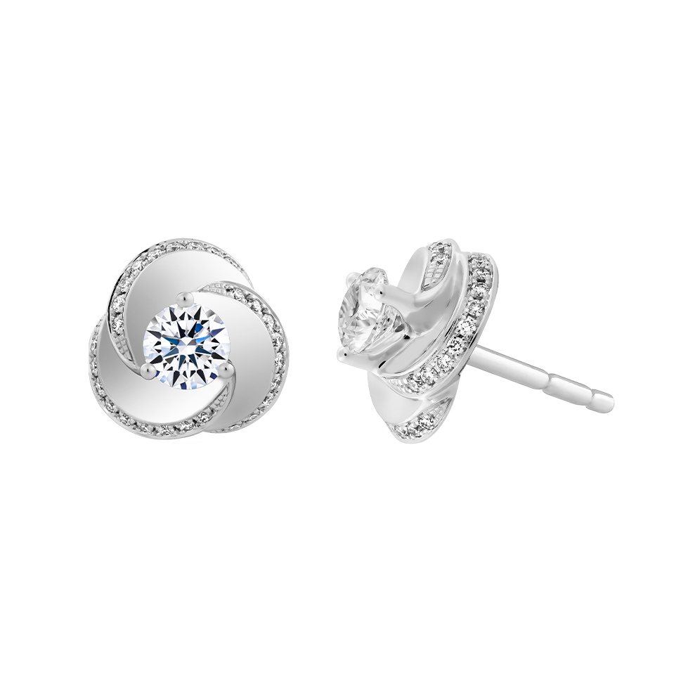 Ổ Bông kim cương tấm vàng 14K Hatful 2C