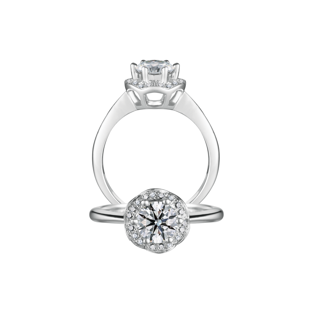 Nhẫn nữ kim cương tấm vàng 14K Gentle N 3C