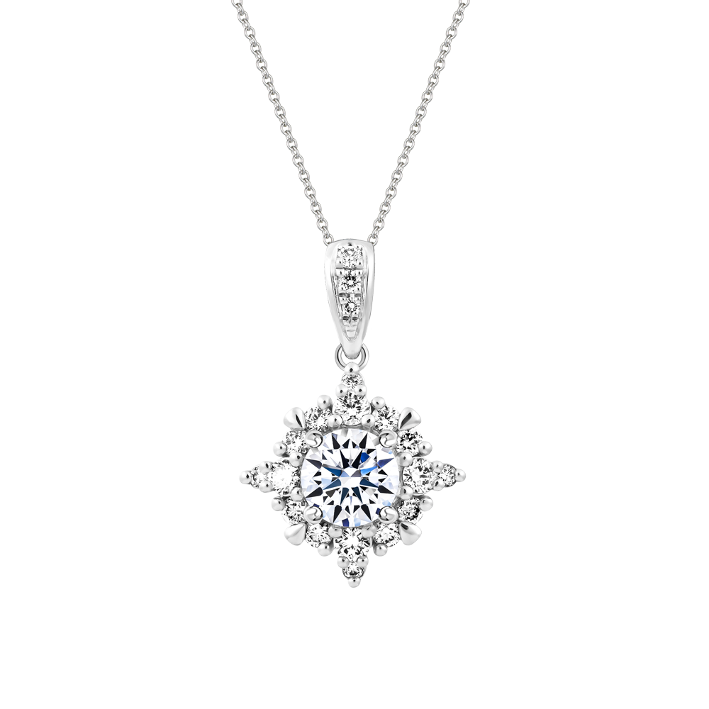 Mặt kim cương tấm vàng 14K Glare 5C