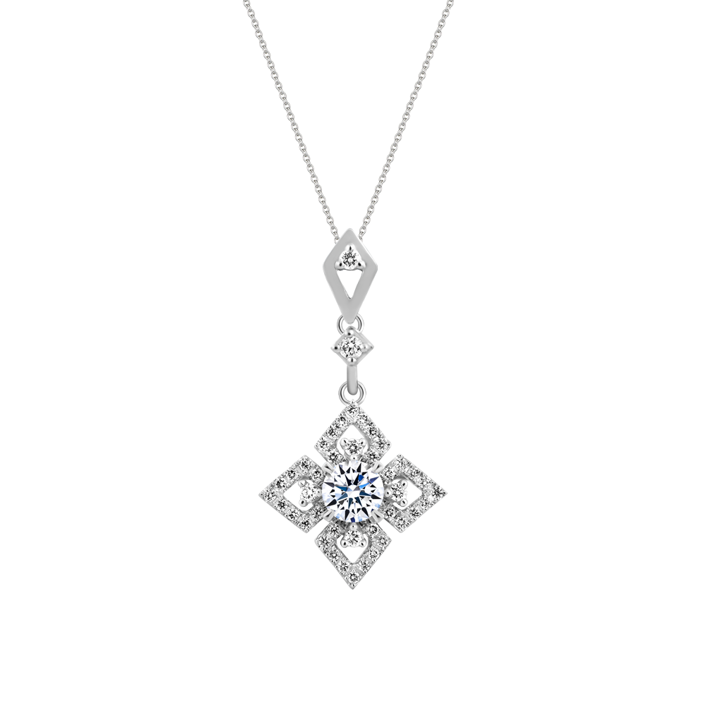 Mặt kim cương 8 Hearts & Arrows vàng 14K Luxurious H&A 2C