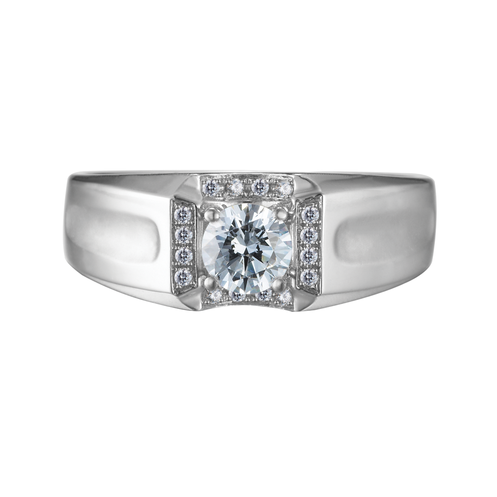Nhẫn nam kim cương tấm vàng 14K Righteous 3C W