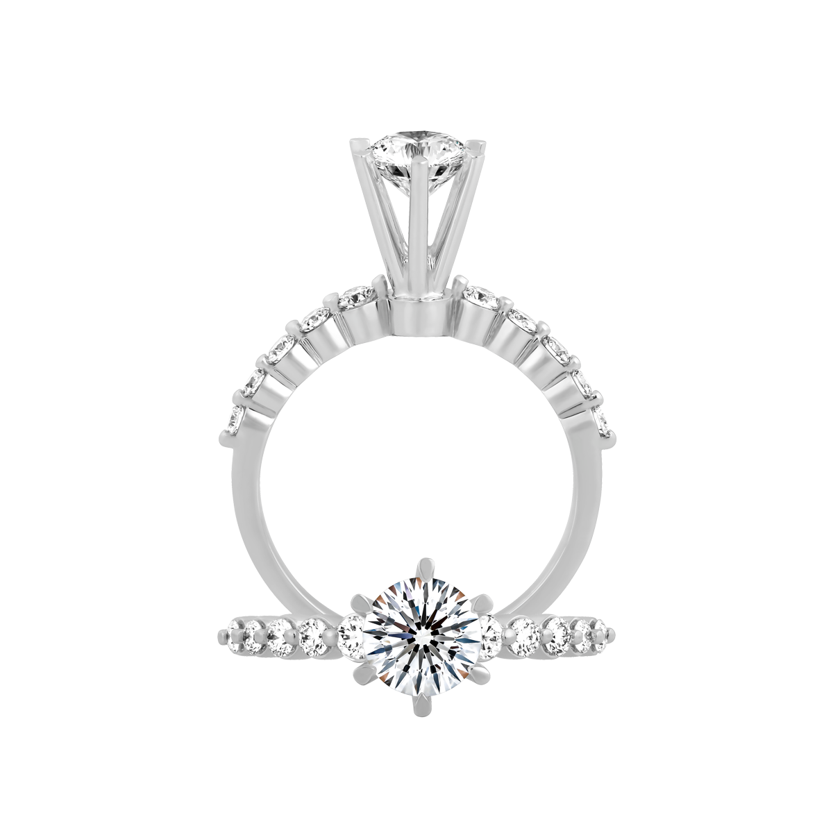 Nhẫn nữ đính đá CZ vàng 14K Galina 5C